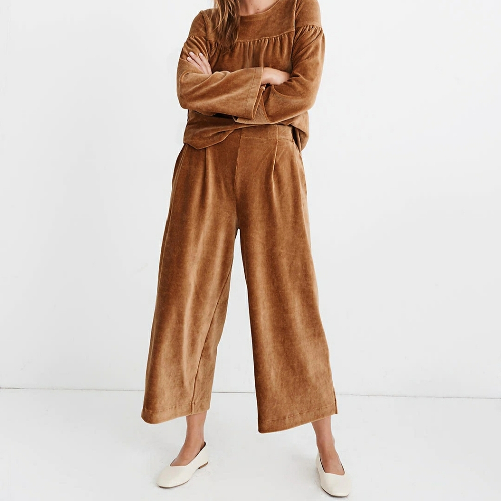 NWT Madewell wide-leg corduroy pants.